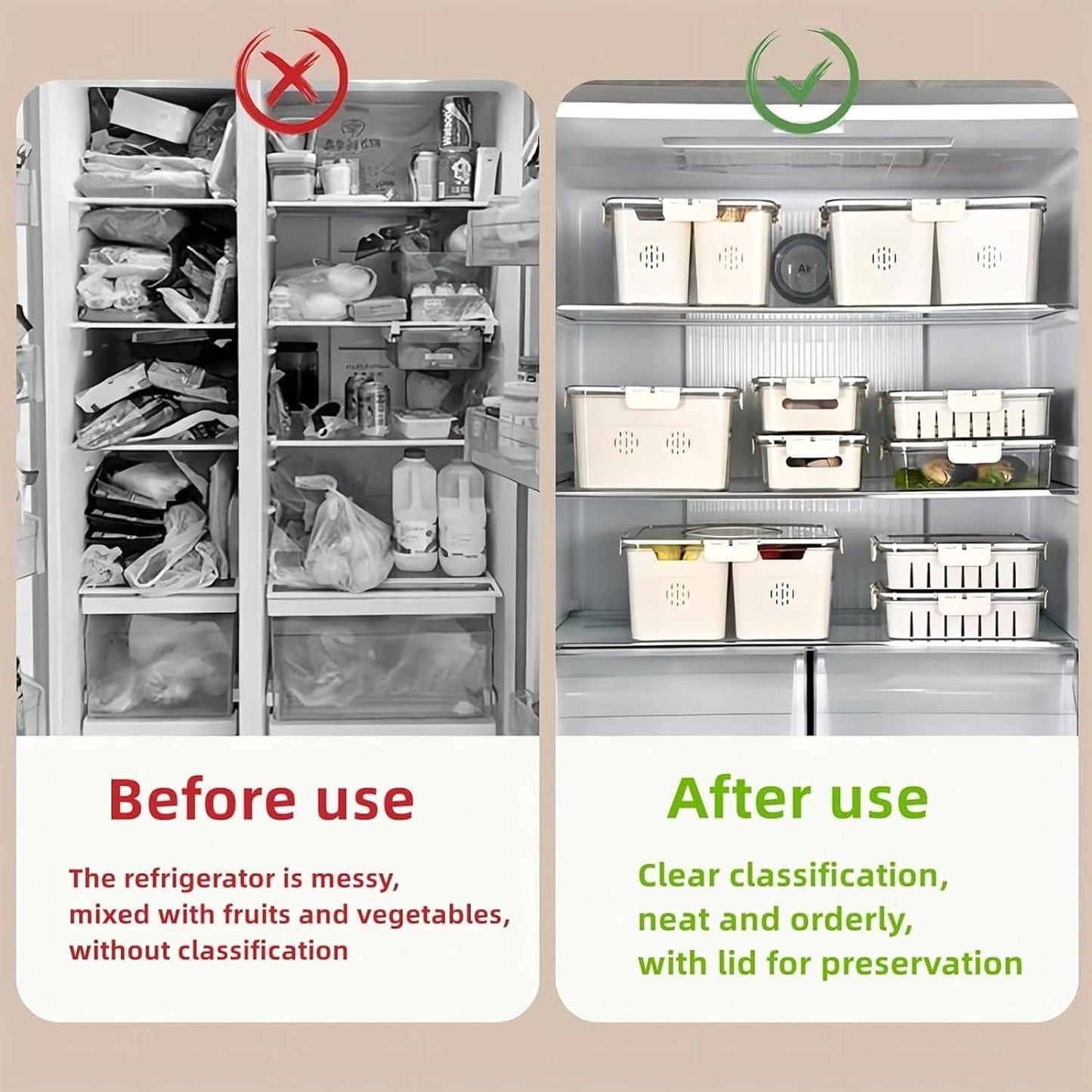 4 Compartment Fridge Storage